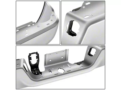 Rear Bumper; Not Pre-Drilled for Backup Sensors; Chrome (09-18 RAM 1500 w/ Factory Dual Exhaust)