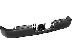 Rear Bumper; Not Pre-Drilled for Backup Sensors; Primered Black (09-18 RAM 1500 w/o Factory Dual Exhaust)