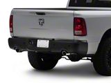 Rear Bumper; Pre-Drilled for Backup Sensors; Black (09-18 RAM 1500 w/ Factory Dual Exhaust)