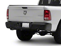 Rear Bumper; Pre-Drilled for Backup Sensors; Black (09-18 RAM 1500 w/ Factory Dual Exhaust)