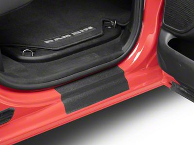 Rear Door Sill Protection; Textured Black (19-25 RAM 1500 Quad Cab, Crew Cab)
