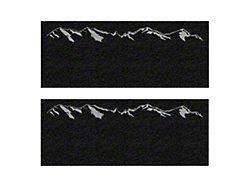 Rear Door Sill Protection with Mountain Logo; Black (19-25 RAM 1500 Quad Cab, Crew Cab)