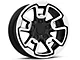 Rebel Style Gloss Black Machined 5-Lug Wheel; 17x8; 18mm Offset (02-08 RAM 1500, Excluding Mega Cab)