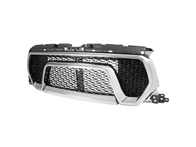 Rebel Style Mesh Upper Replacement Grille; Black and Chrome (19-24 RAM 1500, Excluding Rebel & TRX)