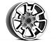 Rebel Style Polished with Anthracite Inlay 5-Lug Wheel; 17x8; 18mm Offset (09-18 RAM 1500)