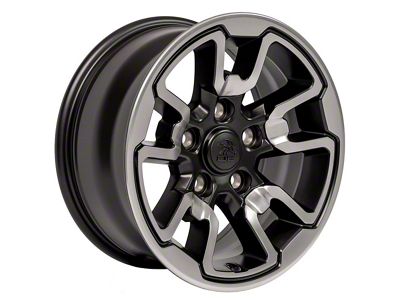 Rebel Style Polished with Black Inlay 5-Lug Wheel; 17x8; 18mm Offset (09-18 RAM 1500)