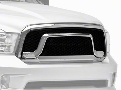 Rebel Style Upper Grille Replacement; Gloss Black (13-18 RAM 1500, Excluding Rebel)