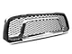 Rebel Style Upper Grille Replacement; Gloss Black (13-18 RAM 1500, Excluding Rebel)