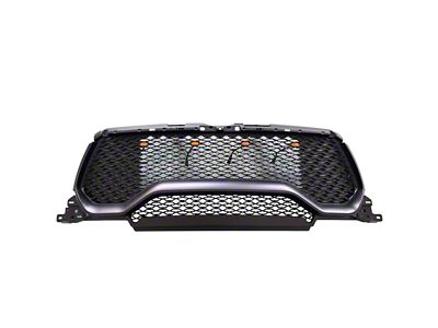 Rebel Style Upper Replacement Grille; Chrome (19-24 RAM 1500 w/o Forward Facing Camera)