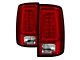 LED Tail Lights; Chrome Housing; Red/Clear Lens (13-18 RAM 1500 w/ Factory LED Tail Lights)