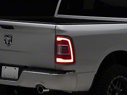 Red LED Bar Tail Lights; Matte Black Housing; Red Clear Lens (09-18 RAM 1500 w/ Factory Halogen Tail Lights)