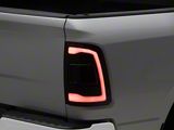 Red LED Bar Tail Lights; Matte Black Housing; Smoked Lens (09-18 RAM 1500 w/ Factory Halogen Tail Lights)