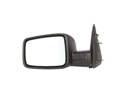 Replacement Manual Non-Towing Mirror; Textured Black; Driver Side (09-12 RAM 1500)