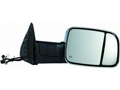 Replacement Powered Heated Memory Towing Mirror with Puddle Light and Turn Signal; Passenger Side (10-12 RAM 1500)