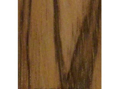 RETROLINER Real Wood Bed Liner; Black Limba Wood; HydroSatin Finish; Polished Stainless Punched Bed Strips (09-18 RAM 1500 w/ 5.7-Foot Box & w/o RAM Box)