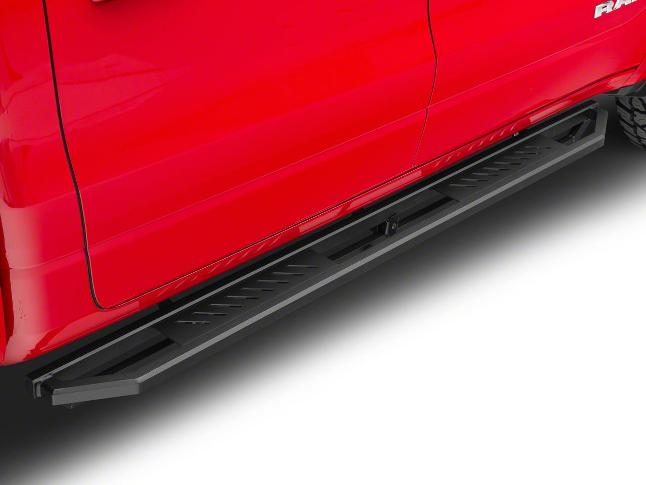 RAM 1500 Rocker Armor Side Step Bars; Matte Black (1924 RAM 1500 Crew