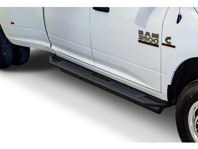 Rocker Armor Side Step Bars; Matte Black (09-18 RAM 1500 Crew Cab)