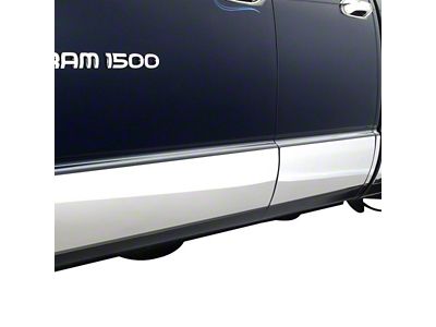 Rocker Panel Stainless Steel Molding (09-18 RAM 1500 Crew Cab w/ 6.4-Foot Box & w/o OE Fender Flares)