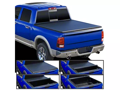 Roll Up Tonneau Cover; Black (09-18 RAM 1500 w/ 5.7-Foot Box & w/o RAM Box)