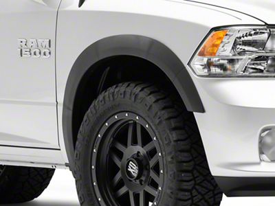 Rugged OE Style Fender Flares; Smooth Black (09-18 RAM 1500, Excluding R/T & Rebel)