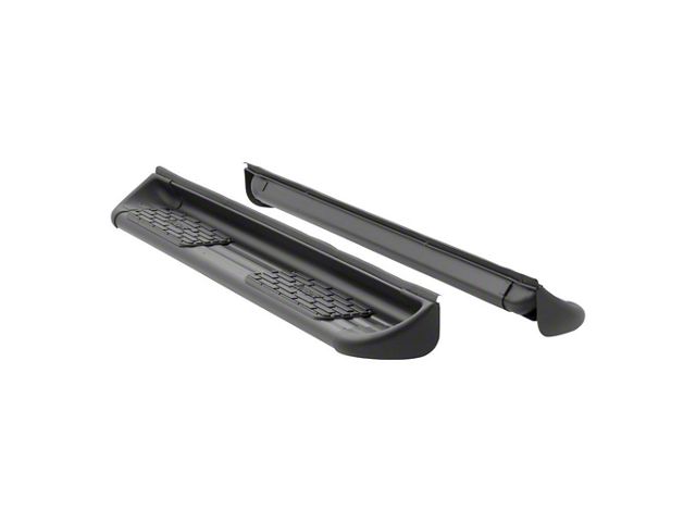 Stainless Side Entry Running Boards without Mounting Brackets; Textured Black (09-18 RAM 1500 Quad Cab)
