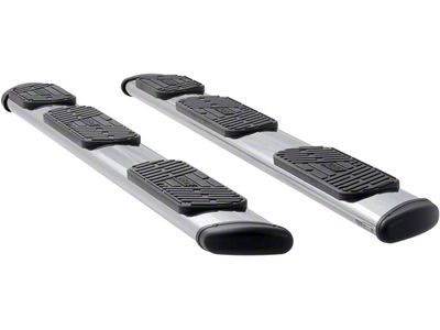 Regal 7-Inch Wheel-to-Wheel Oval Side Step Bars; Polished Stainless (19-25 RAM 1500 Crew Cab w/ 6.4-Foot Box)
