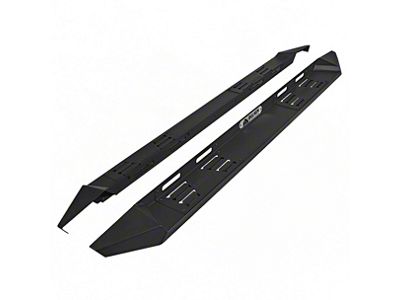 Rugged Running Boards; Satin Black (09-18 RAM 1500 Crew Cab)