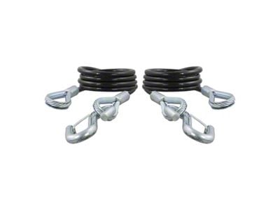 Safety Cables with Snap Hooks; 43-7/8-Inch; 3,500 lb.