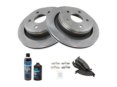 Semi-Metallic 5-Lug Brake Rotor and Pad Kit; Rear (02-18 RAM 1500, Excluding SRT-10 & Mega Cab)