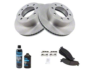 Semi-Metallic 8-Lug Brake Rotor and Pad Kit; Front (06-08 RAM 1500 Mega Cab)