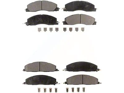 Semi-Metallic Brake Pads; Front and Rear (2012 RAM 1500 Tradesman HD)