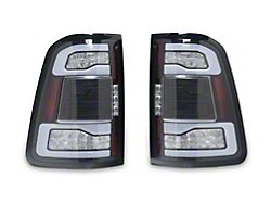 Sequential LED Tail Lights; Black Housing; Clear Lens (19-24 RAM 1500 w/ Factory LED Tail Lights)