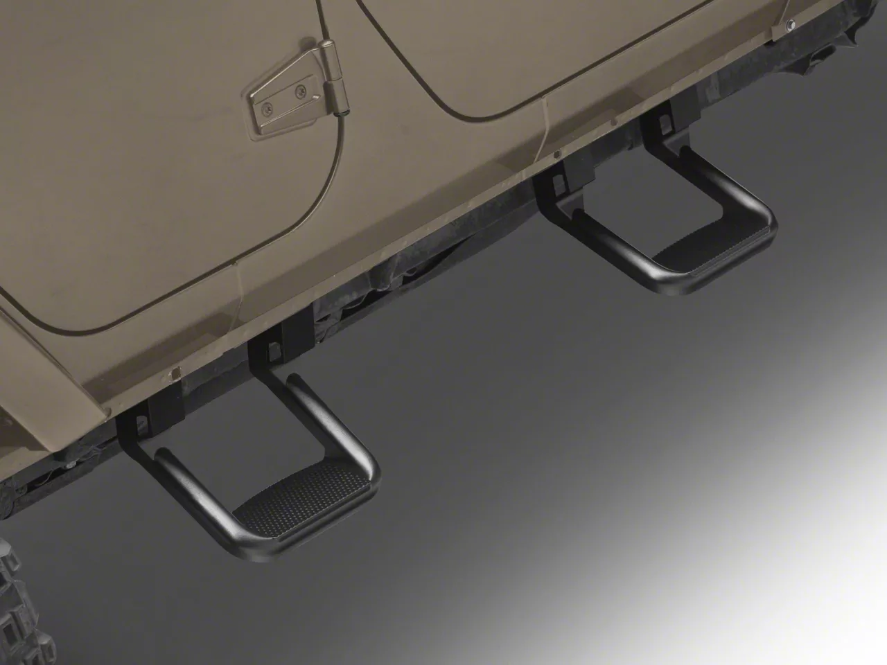 RAM 1500 Side Hoop Steps; Black (Universal; Some Adaptation May Be