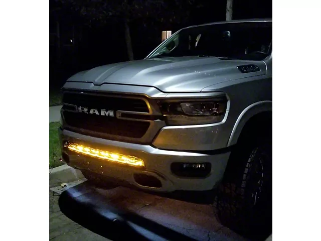 Single 40-Inch Amber LED Light Bar with Bumper Mounting Brackets (19-24 RAM 1500, Excluding TRX)