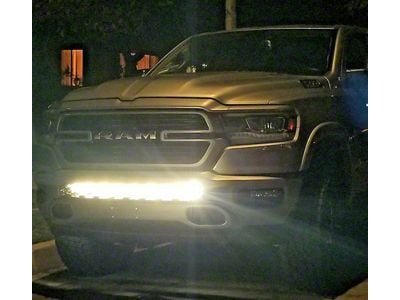 Single 40-Inch White LED Light Bar with Bumper Mounting Brackets (19-25 RAM 1500, Excluding RHO & TRX)