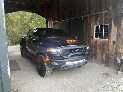 Single 40-Inch White LED Light Bar with Bumper Mounting Brackets (21-24 RAM 1500 TRX)