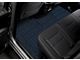 Single Layer Diamond Front and Rear Floor Mats; Black and Blue Stitching (19-24 RAM 1500 Crew Cab w/ Front Bucket Seats & Rear Underseat Storage)