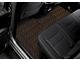 Single Layer Diamond Front and Rear Floor Mats; Black and Orange Stitching (09-18 RAM 1500 Quad Cab w/ Front Bucket Seats)