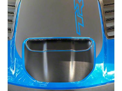 Small Front Hood Graphic; Matte Black (21-24 RAM 1500 TRX)
