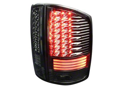 LED Tail Lights; Chrome Housing; Smoked Lens (02-06 RAM 1500)