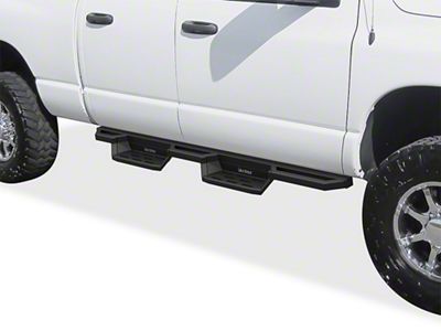 Square Tube Drop Style Nerf Side Step Bars; Matte Black (02-08 RAM 1500 Quad Cab)