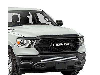 Stainless Steel Billet Lower Bumper Grille Insert; Polished (19-24 RAM 1500 w/o Front Parking Sensors, Excluding Rebel & TRX)