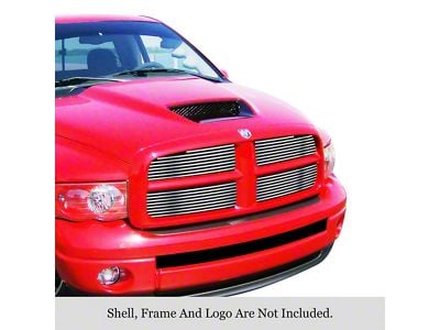 Stainless Steel Billet Lower Bumper Grille Insert; Polished (02-05 RAM 1500)