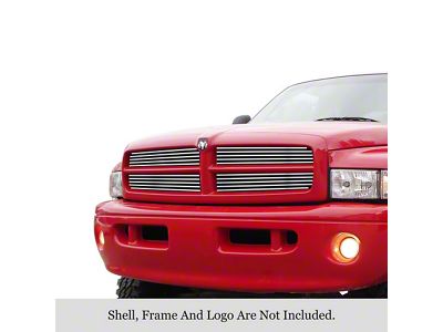 Stainless Steel Billet Upper Grille; Polished (99-01 RAM 1500 Sport)
