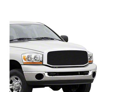 Stainless Steel Billet Upper Replacement Grille; Black (06-08 RAM 1500)