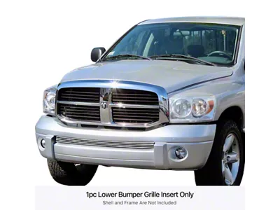 Stainless Steel Billet Upper Replacement Grilles; Polished (02-05 RAM 1500)