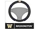 Steering Wheel Cover with University of Washington Logo; Black (Universal; Some Adaptation May Be Required)