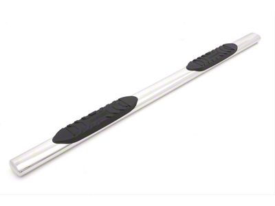 5-Inch Oval Straight Nerf Side Step Bars; Polished Stainless (02-08 RAM 1500 Quad Cab)