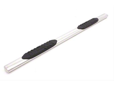 5-Inch Oval Straight Nerf Side Step Bars; Polished Stainless (19-25 RAM 1500 Crew Cab)