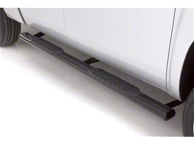 5-Inch Oval Straight Nerf Side Step Bars; Black (02-08 RAM 1500 Quad Cab)